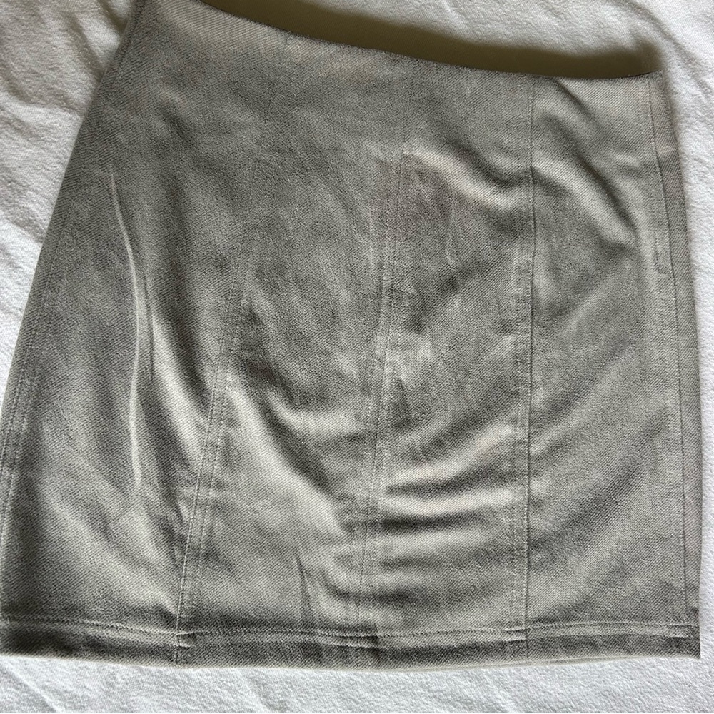 Grey Mini Skirt Size M Back Zip Womens Gilli unlined